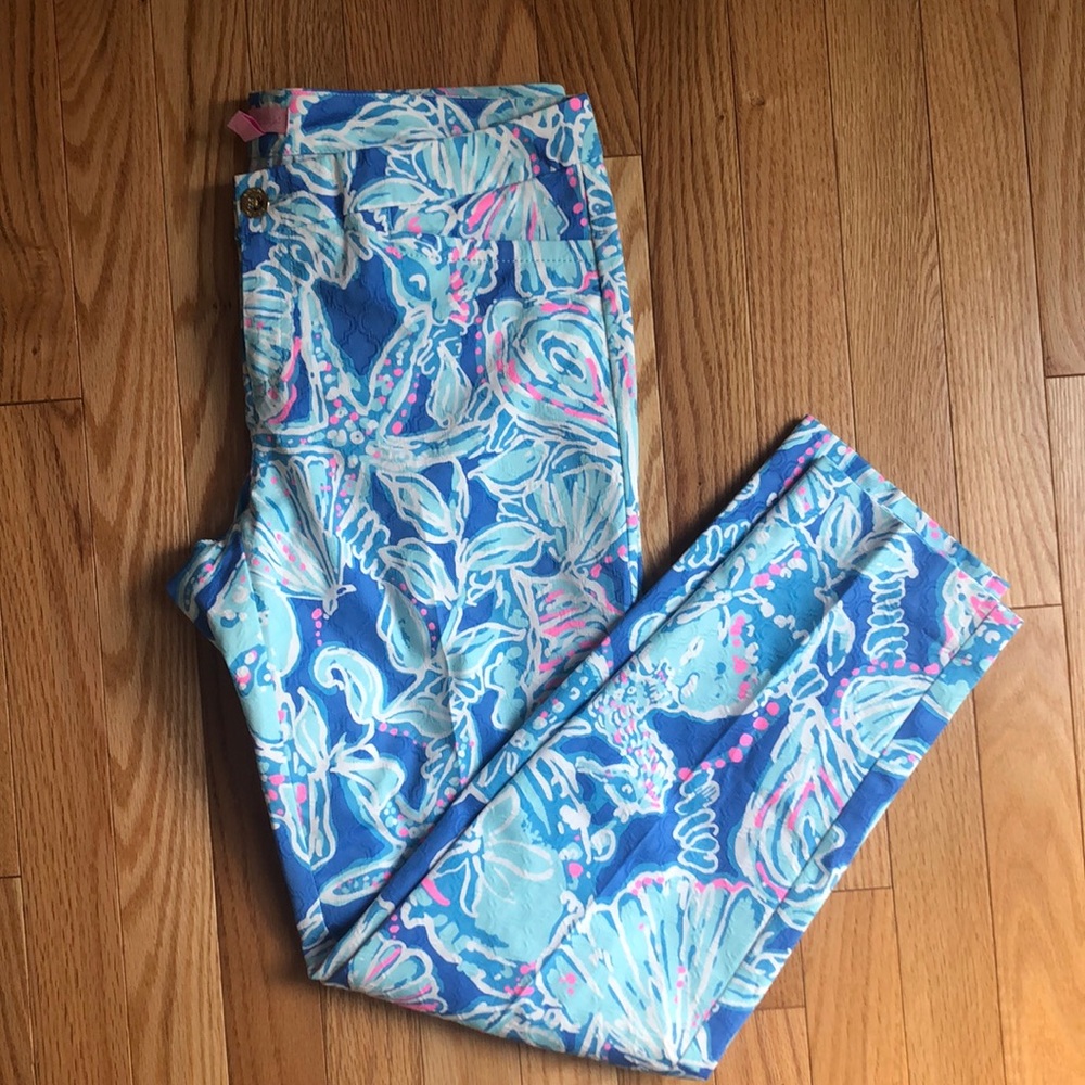 Lilly Pulitzer Kelly skinny pants in Into The Deep size 8